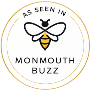 As seen in Monmouth Buzz logo featuring a bee, representing Smart Thrones' media recognition and premium bathroom technology.