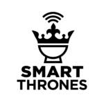 Smart Thrones logo featuring a crown and Wi-Fi signal, representing smart toilet technology and modern bathroom solutions.