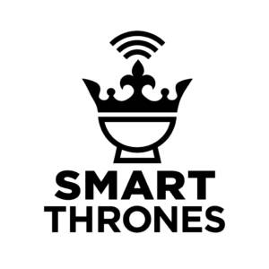 Smart Thrones logo featuring a crown and wireless signal, representing premium smart toilet technology and connected bathroom experiences.